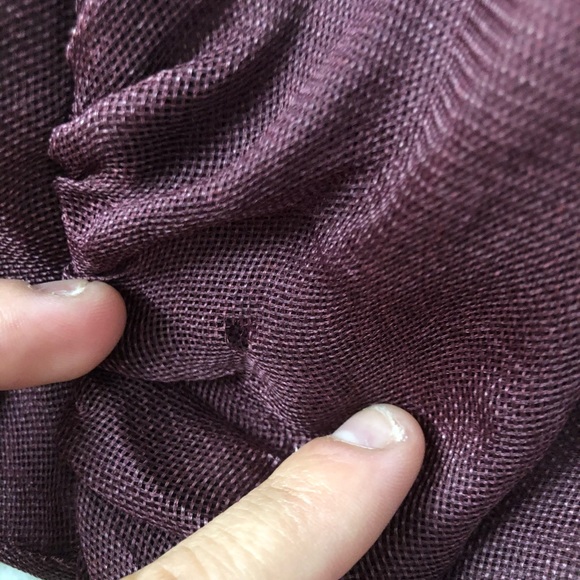 Vintage Lili Crepon Sheer Plum Bat Wing Blouse - Picture 9 of 9